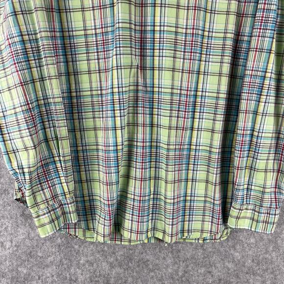 Vintage Polo Ralph Lauren Shirt Mens XL Green Plaid Epaulet Button Up Safari - Picture 11 of 13
